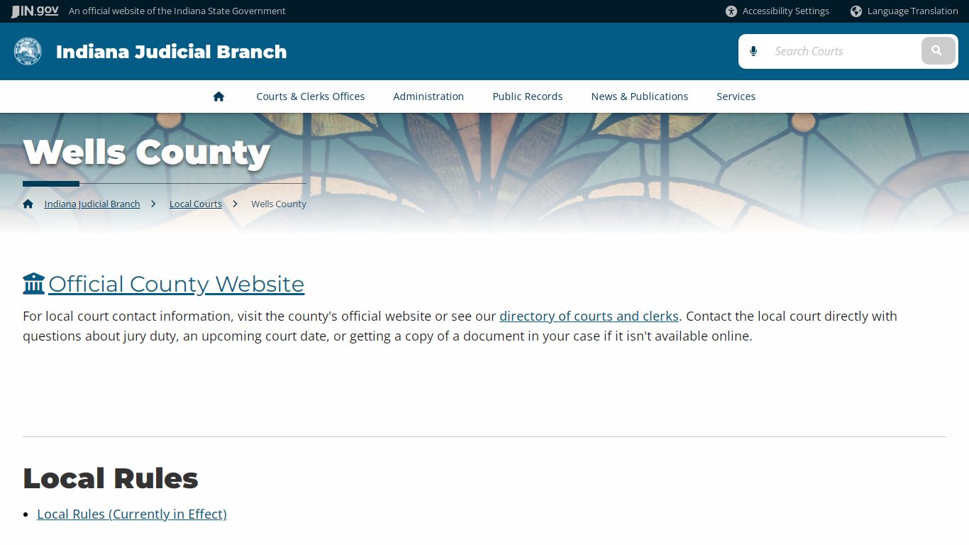 Courts: Wells County - IN.gov